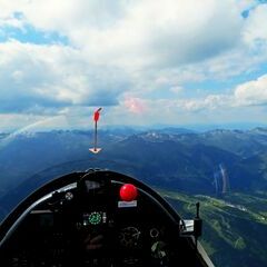 Flugwegposition um 13:56:17: Aufgenommen in der Nähe von Gemeinde Krimml, Österreich in 2814 Meter